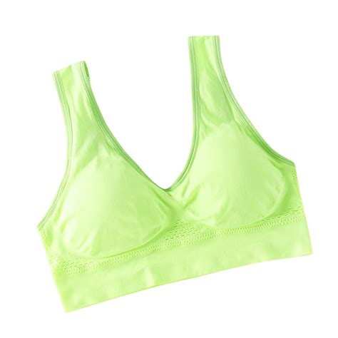 Mallwal Girls Bra Women Back Smoothing Bra Feature V Neck T Shirt Bra Style W 11 Green L