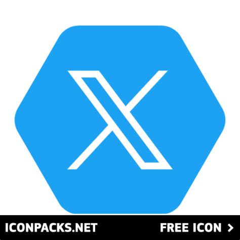 Free Twitter X Blue Hexagon Logo SVG, PNG Icon, Symbol. Download Image.