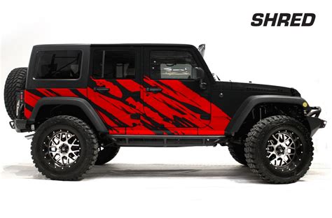 Jeep Wrangler Rubicon Custom Vinyl Graphics Decal Wrap Kit 2007 2016