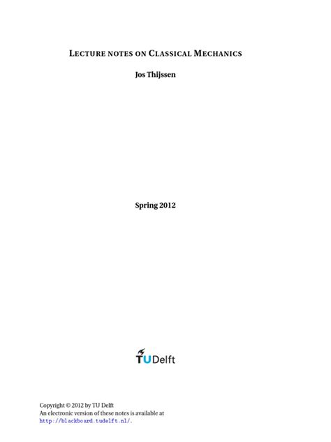 Classical Mechanics | PDF | Force | Momentum