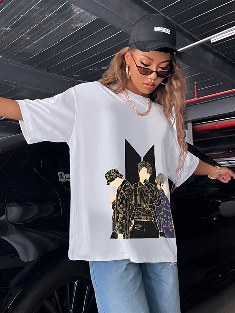 Buy Stylecast X Hersheinbox Women Printed Pure Cotton Oversized T Shirt Tshirts For Women