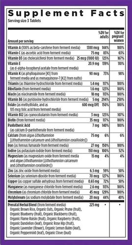 Perfect Prenatal Multivitamin Tabs New Chapter Womans Prenatal