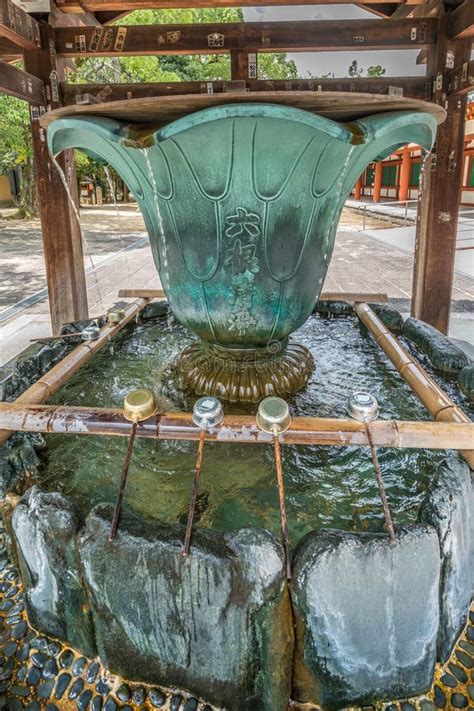 Hishaku Dippers Of Chozuya Or Temizuya Water Ablution Pavilion At