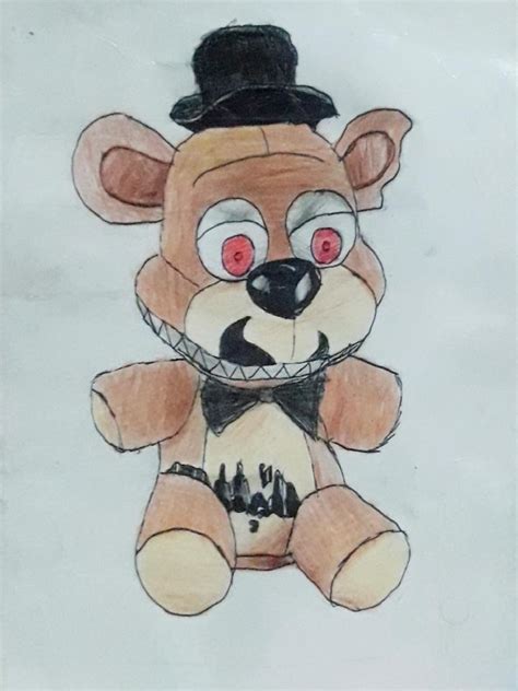 Nightmare Freddy plush drawing : r/fivenightsatfreddys