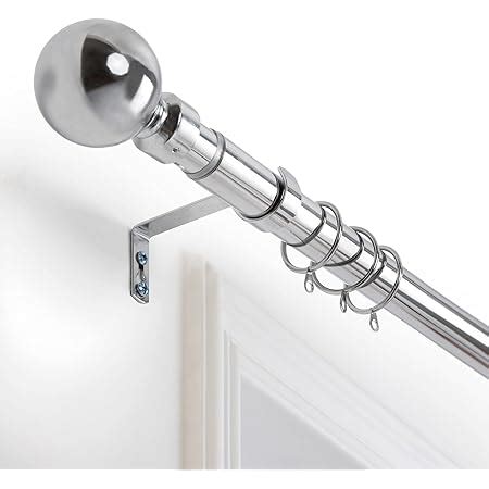 Oxford Homeware Curtain Poles Metal Extendable Durable Plain Ball