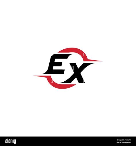 Ex Initial Logo Cool And Stylish Concept For Esport Or Gaming Logo As