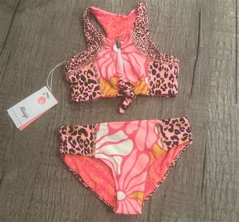 Maaji Girls Dali Flowers Candi Reversible Bikini NWT Size EBay