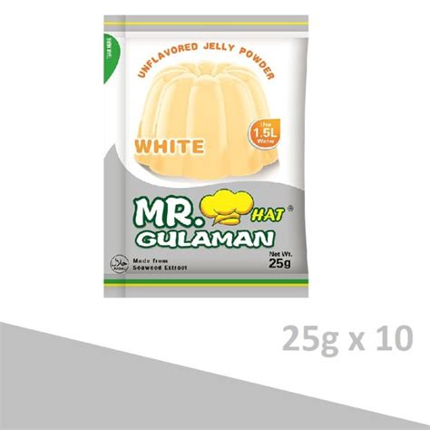 Mr Hat Gulaman Unflavored Jelly Powder White G X Lazada Ph