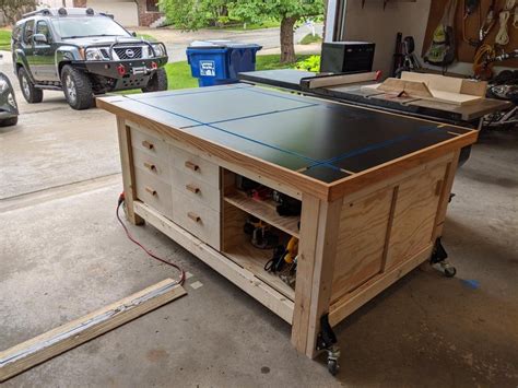 My Outfeedassembly Table I Designed And Built Woodworking Assembly