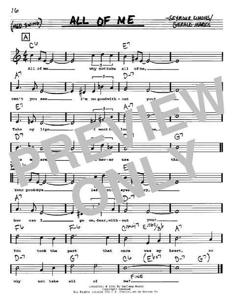 All Of Me Sheet Music Direct