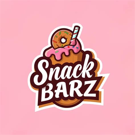 LOGO Design For Snack Barz Sweet Snack And Milkshake Combo Theme AI