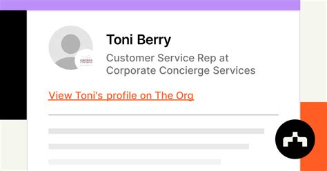 Toni Berry Customer Service Rep At Corporate Concierge Services The Org