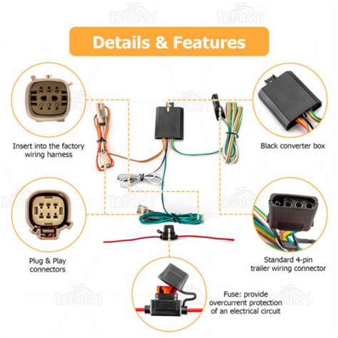 Trailer Hitch Wiring Harness For Ford Bronco With LED Taillights 2021