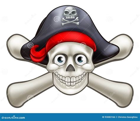 Pirate Cartoon Skull And Crossbones Stock Vector Illustration Of