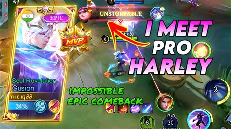 I Meet Pro HARLEY In Rank Impossible Comeback Mlbb Youtube