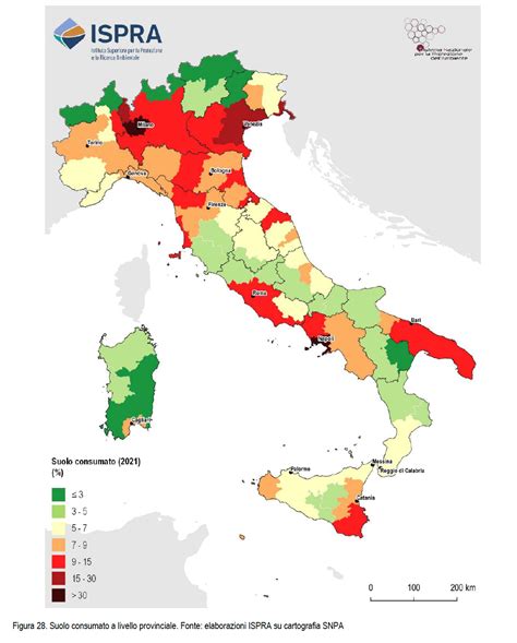 Snpa cresce il consumo di suolo nel 2021 il valore più alto degli