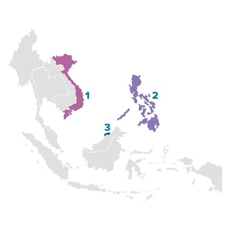 Perhatikan peta negara anggota ASEAN di bawah ini!...