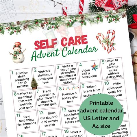 Self Care Advent Calendar Etsy