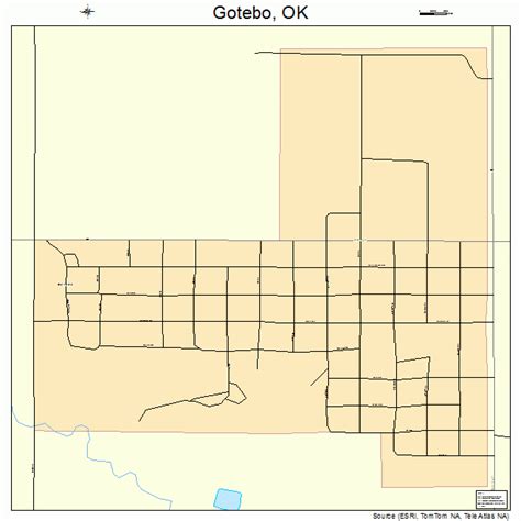 Gotebo Oklahoma Street Map 4030350