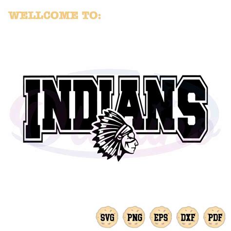 Indian Mascot Logo Best Design SVG Cricut Sublimation Files