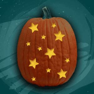 Starry Night | 1,000 Free Pumpkin Carving Patterns - No Ads, Just Fun! 🎃👻