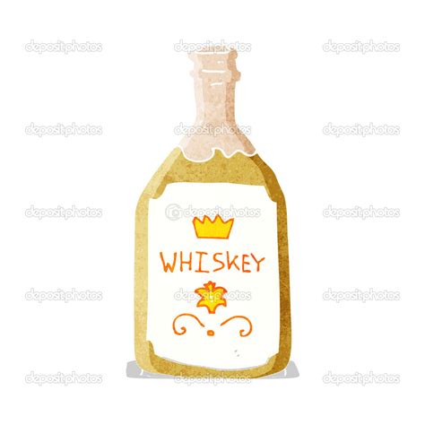 Cartoon Whiskey Bottle Stock Vector Lineartestpilot