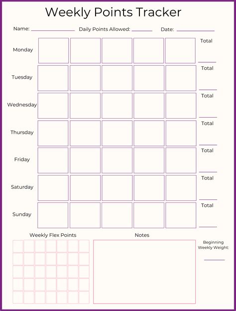 Weight Watchers Sheets 10 Free Pdf Printables Printablee