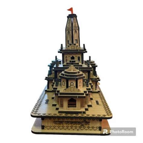 Teak Wood Brown Ayodhya Ram Mandir D Model Inch For Home At Rs