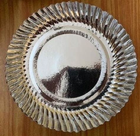 Wrinkle Eco Friendly Easy To Use Biodegradable Round Disposable Silver Paper Plate At Best Price