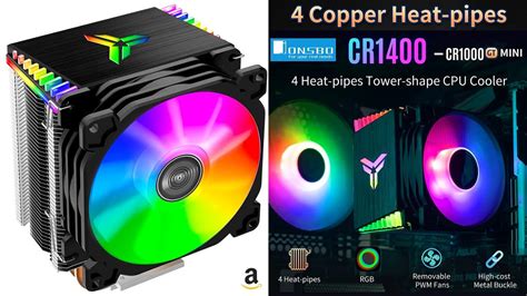 Jonsbo CR1400 RGB CPU Air Cooler 4 Heat Pipes 126mm RGB CPU Fan