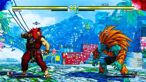 Akuma Vs Blanka Hardest Street Fighter 5 YouTube