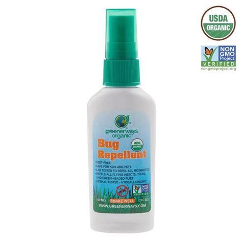 Greenerways Organic Mosquito Insect Repellent Travel Size Premium