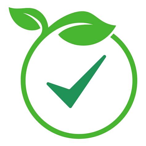 Logo Con Segno Di Spunta Foglia Verde Eco Loop Vettore Gratis