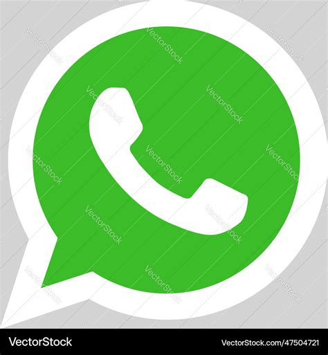 Default whatsapp solid green color logo icon Vector Image