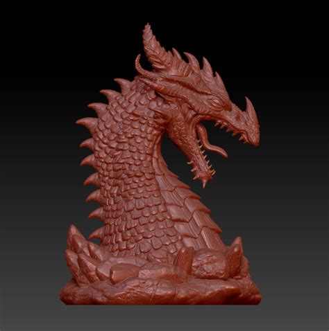 Stl File Dragon Bust 🐉・3d Printing Idea To Download・cults