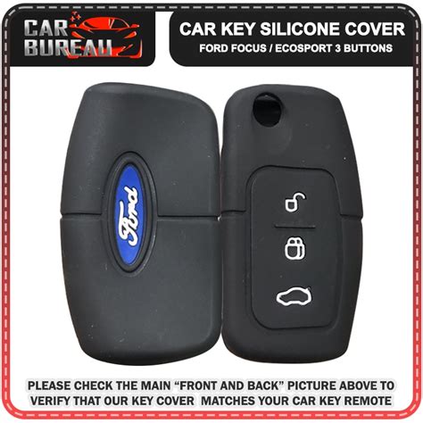 Ford Focus Ecosport 3 Button Silicone Car Key Cover Case Remote Key