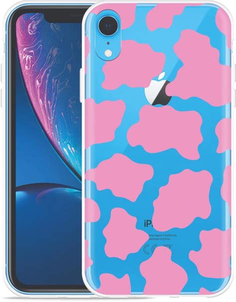 Apple Iphone Xr Hoesje Roze Koeienvlekken Bol