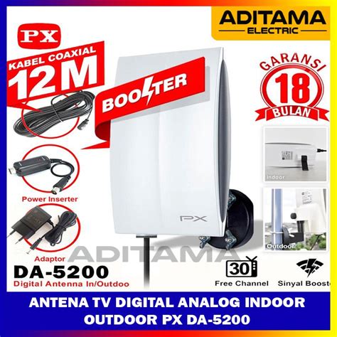 Jual Antena Tv Digital Analog Booster Indoor Outdoor Px Da Antena