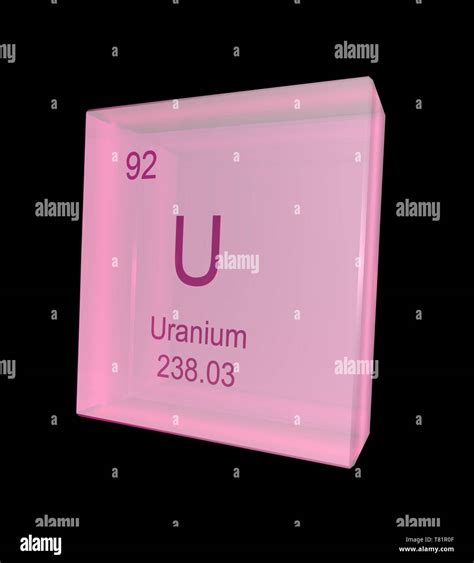 Uranium Chemical Element Symbol Illustration Stock Photo Alamy