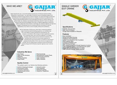 Gajjar Goliath Crane Span M Load Capacity Ton At Rs