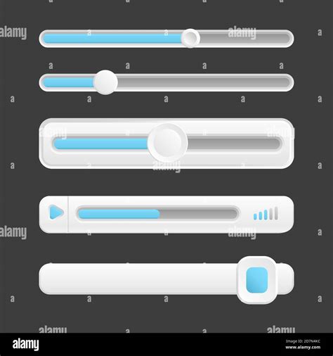 Web Buttons Vector Interface Sliders Of Collection Button Slider