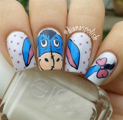 Eeyore Nail Art Disney Nails Fingernail Designs Nail Art Disney