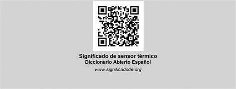 Sensor T Rmico Diccionario Abierto De Espa Ol