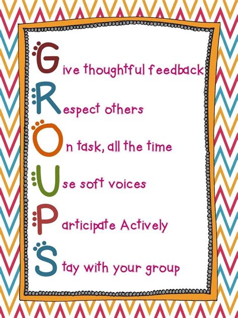 Group Work Rules Work Posters Pinterest