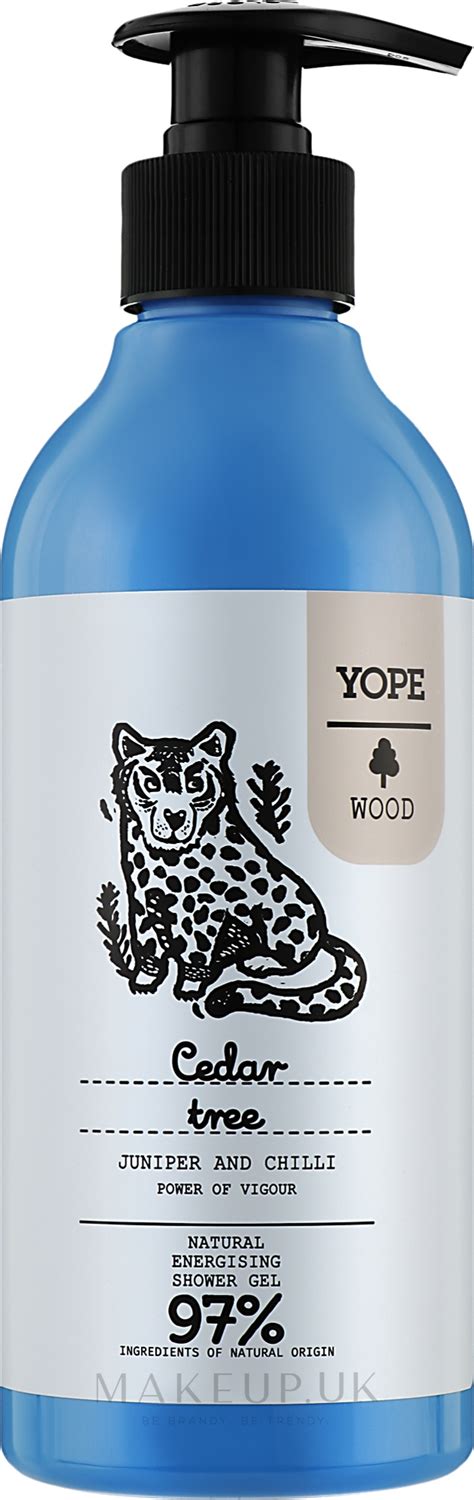 Yope Shower Gel Cedar Tree Juniper And Chilli Cedarwood Juniper