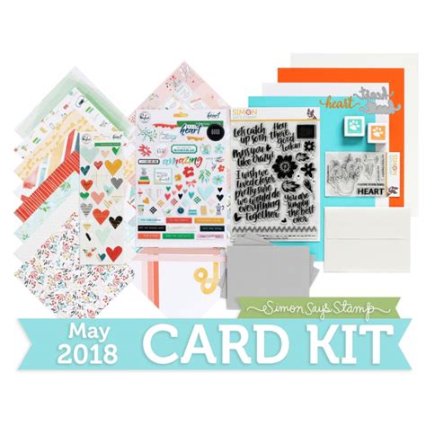 Simon Says Stamp May 2018 Card Kit Fun Foam Inlay Greeting Nichol