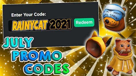 July 2021 All Update Promo Codes And Free Items Roblox Promo