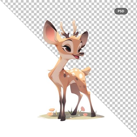 Premium Psd A Deer With A Antlers On Its Head