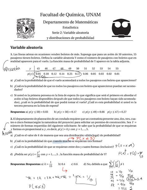 Serie Estad Stica Facultad De Qu Mica Unam Departamento De