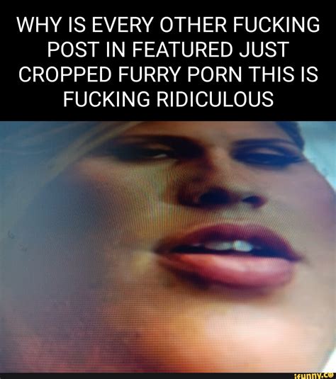 WHY IS EVERY OTHER FUCKING POST IN FEATURED JUST CROPPED FURRY PORN THIS IS FUCKING RIDICULOUS